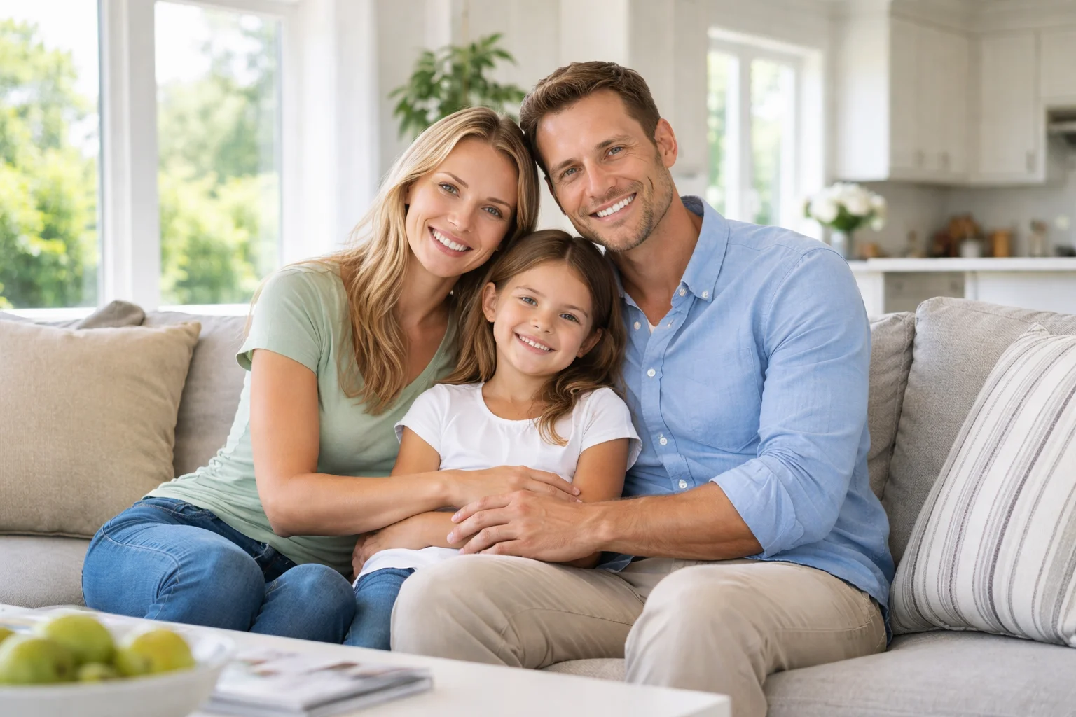 Family protected by life insurance planning