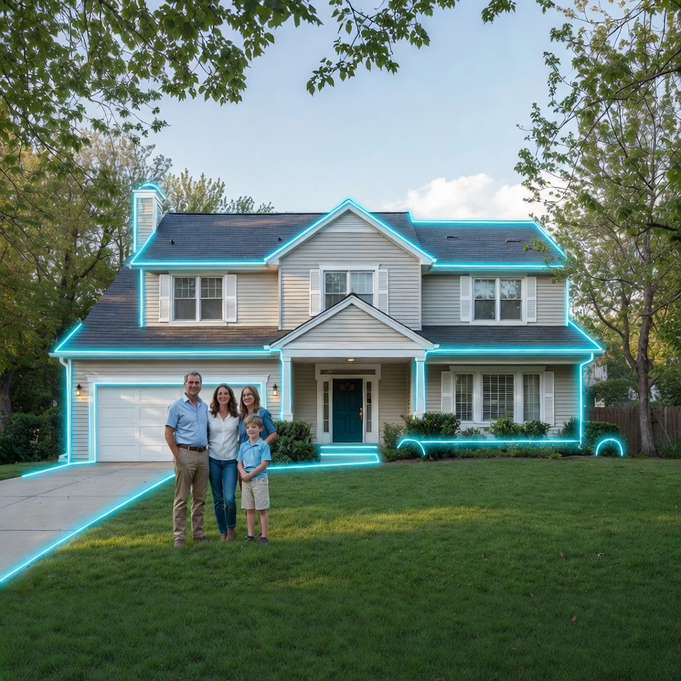 Beautiful home exterior representing home insurance coverage