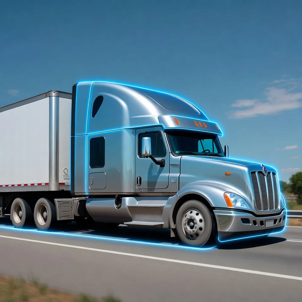 Commercial truck on highway representing truck insurance